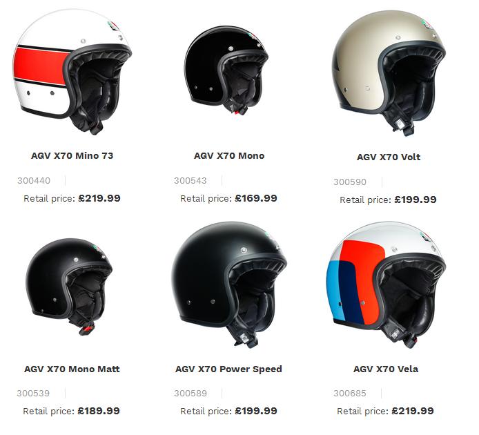 AGV X70 open face Motorcycle helmet