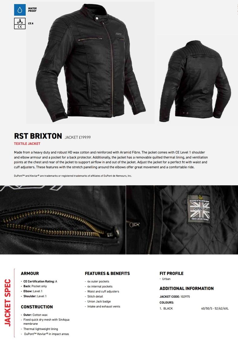 RST Brixton textile jacket