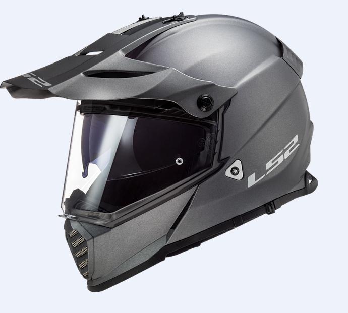 LS2 Pioneer EVO adventure helmet matt grey