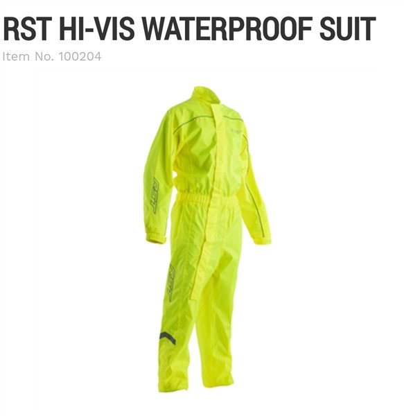 RST Hi Vis waterproof rain suit yellow