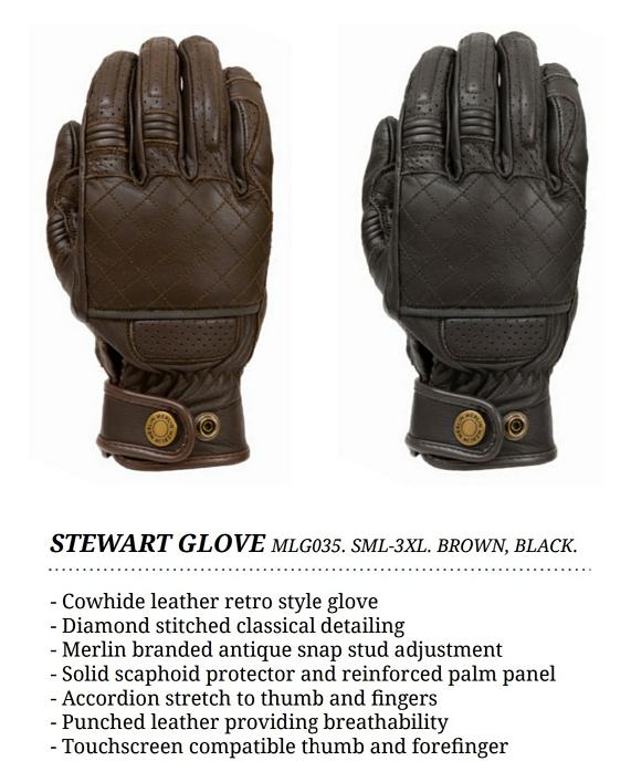 Merlin Stewart mens leather glove