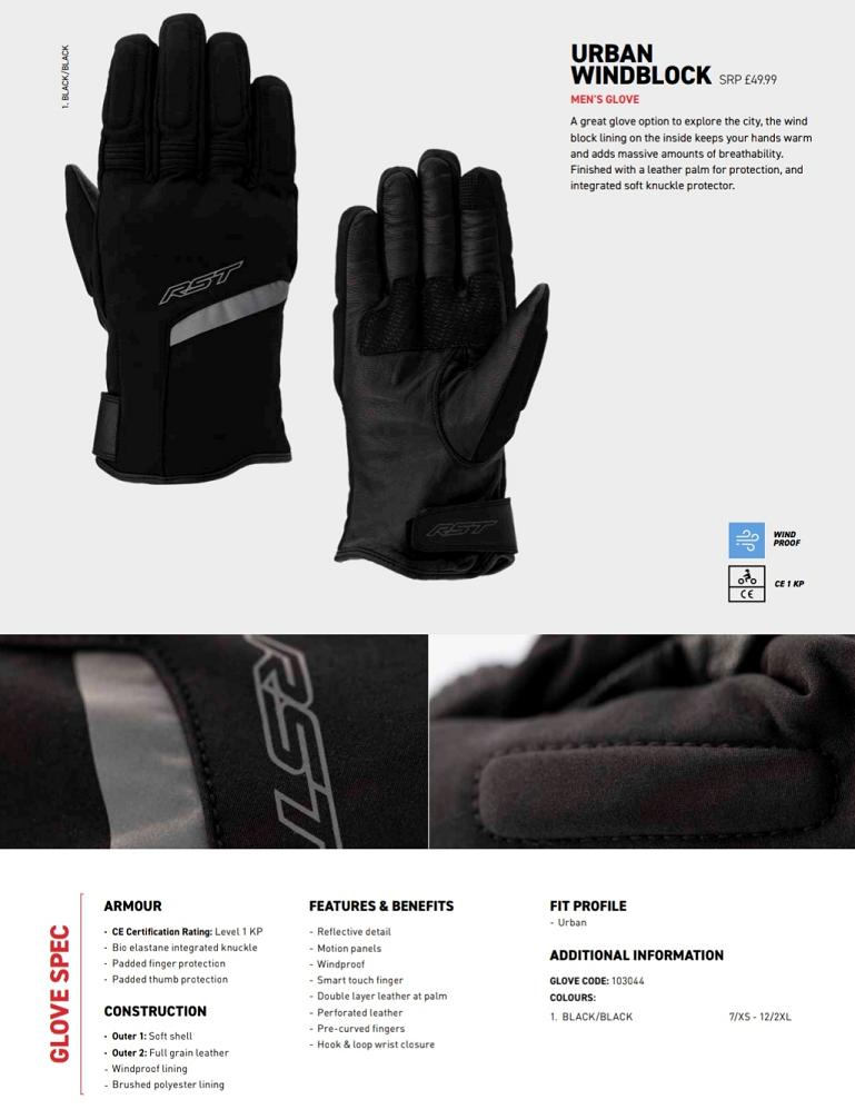 RST Urban windblocker gloves