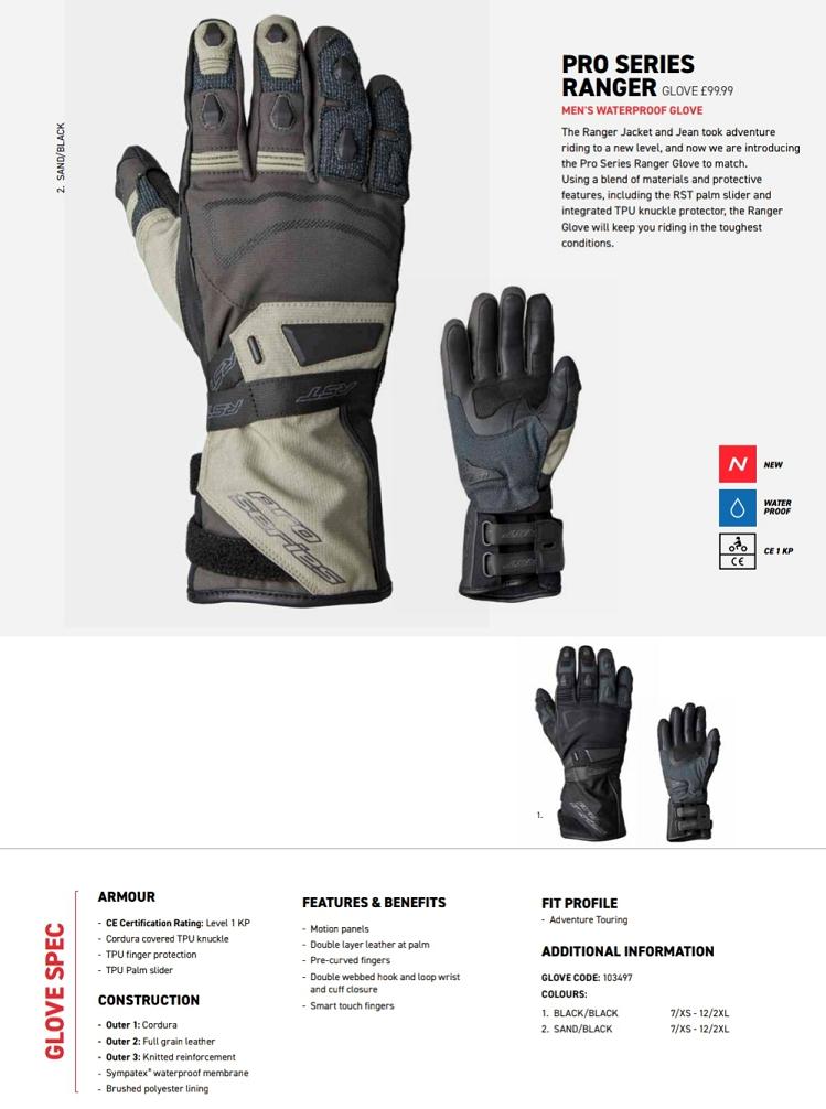 RST Pro series Ranger WP gloves