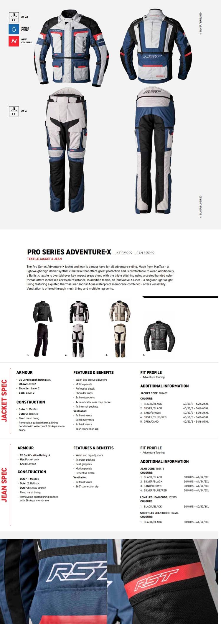 RST Pro Series Adventure X textile jacket and pant