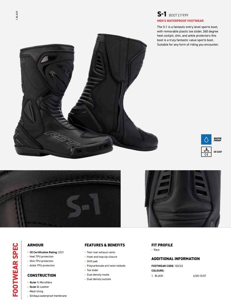RST S1 waterproof boots