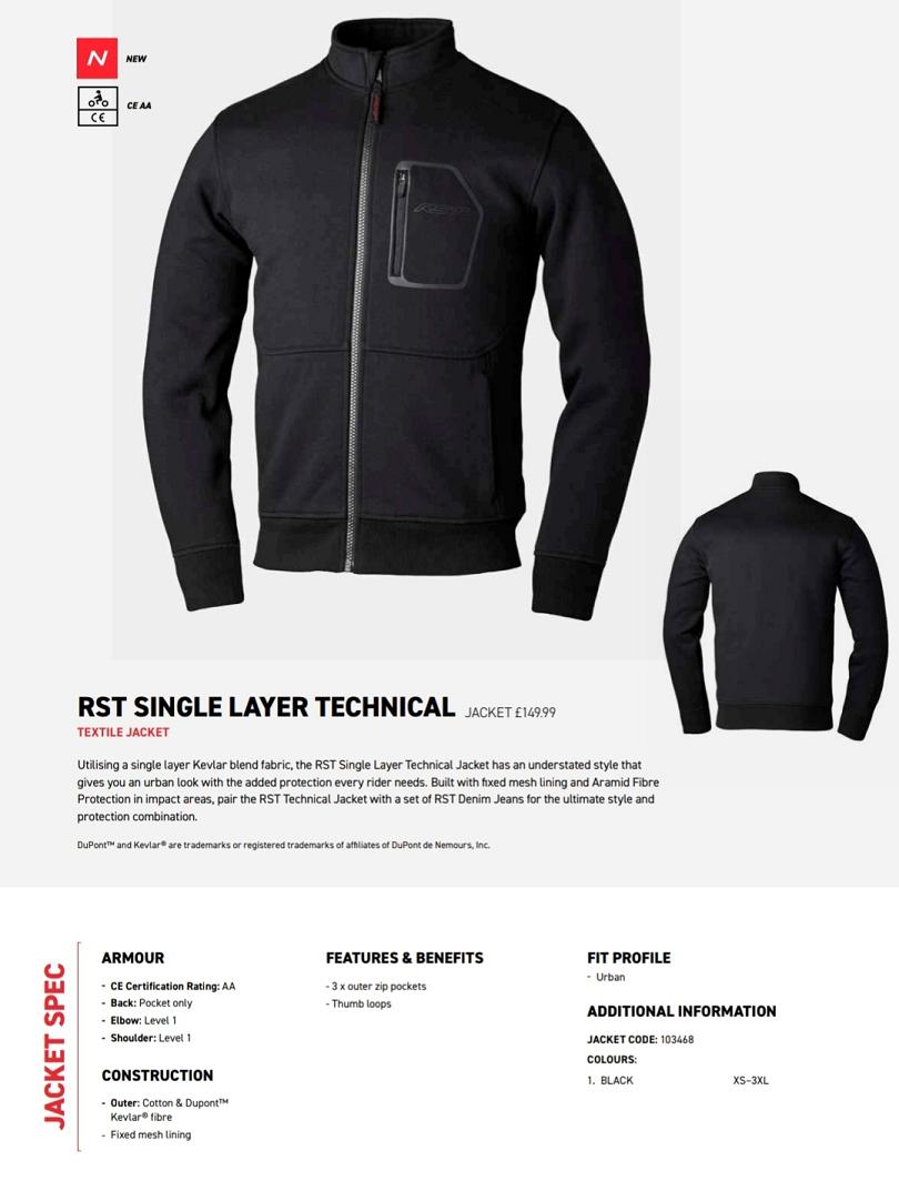 RST Single layer jacket