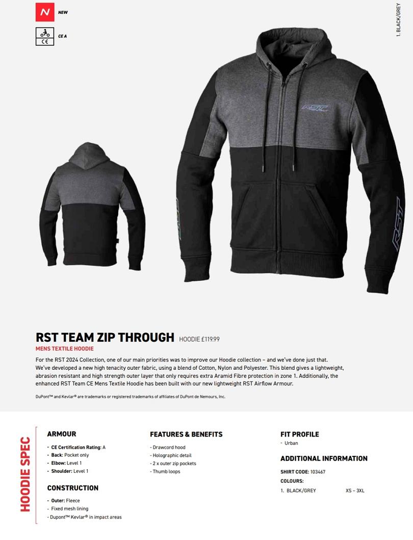 RST Team zip through hoodie