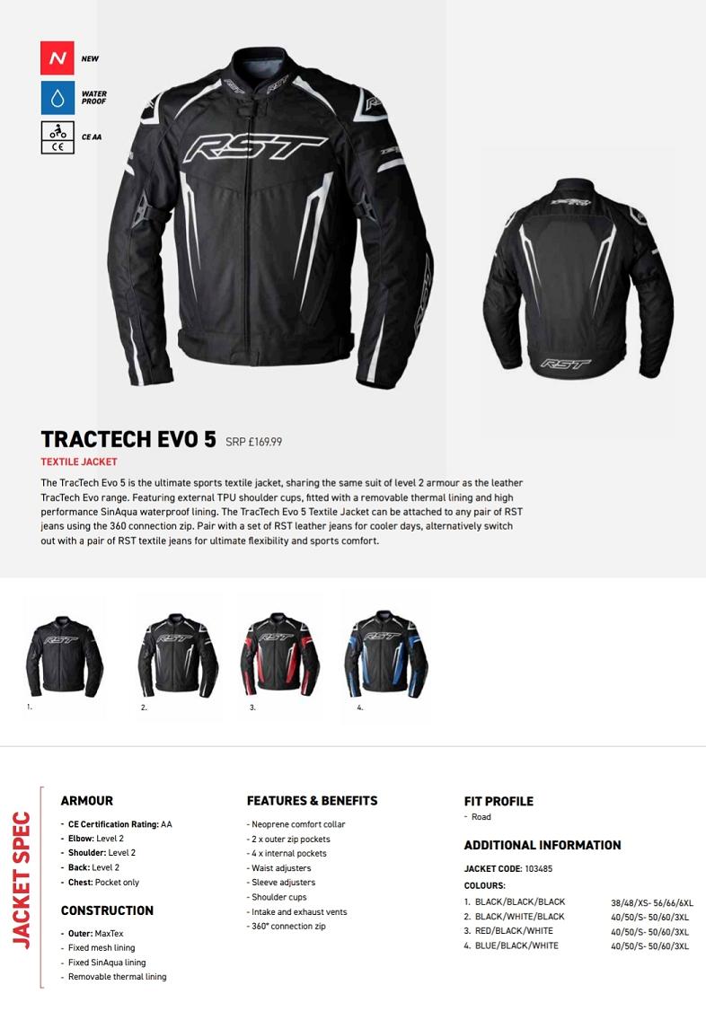 RST Tractech 5 textile jacket
